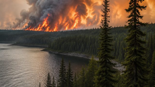 Labrador's Emerillon Lake South Wildfire Escalates Amid Summer Heat | barbar77, exc global fortune s